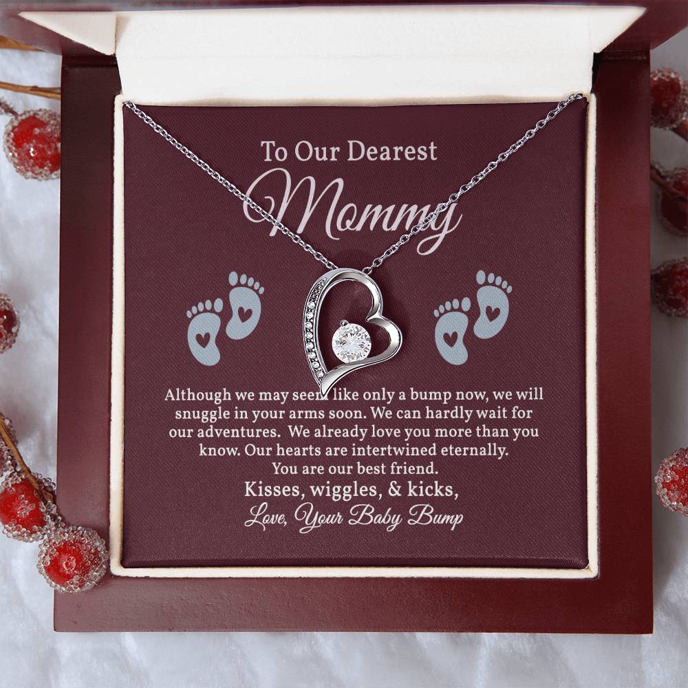 Forever Love Necklace For Our Dearest Mommy, Pregnant Gift, New Mother Gift, Gift For Mom To Be