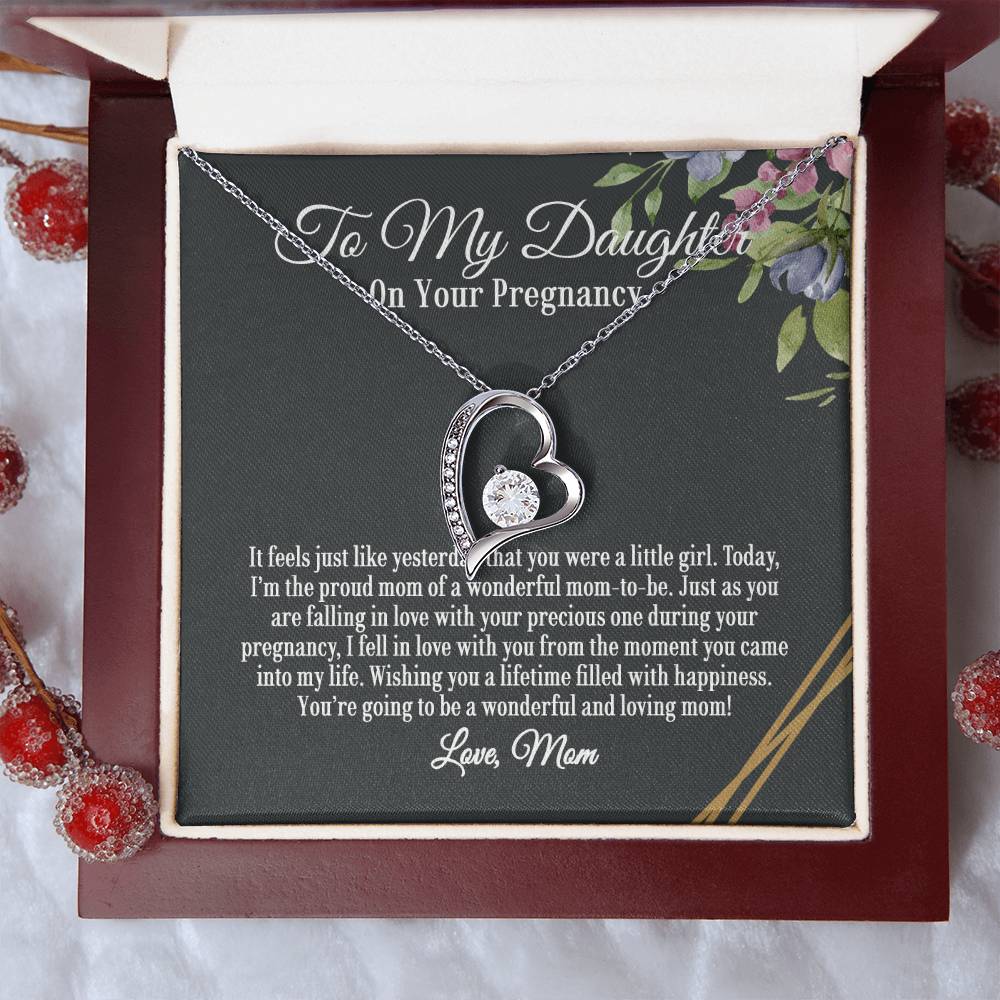 Forever Love Necklace for Daughter on your Pregnancy, Pregnancy Gift, Baby Shower Gift