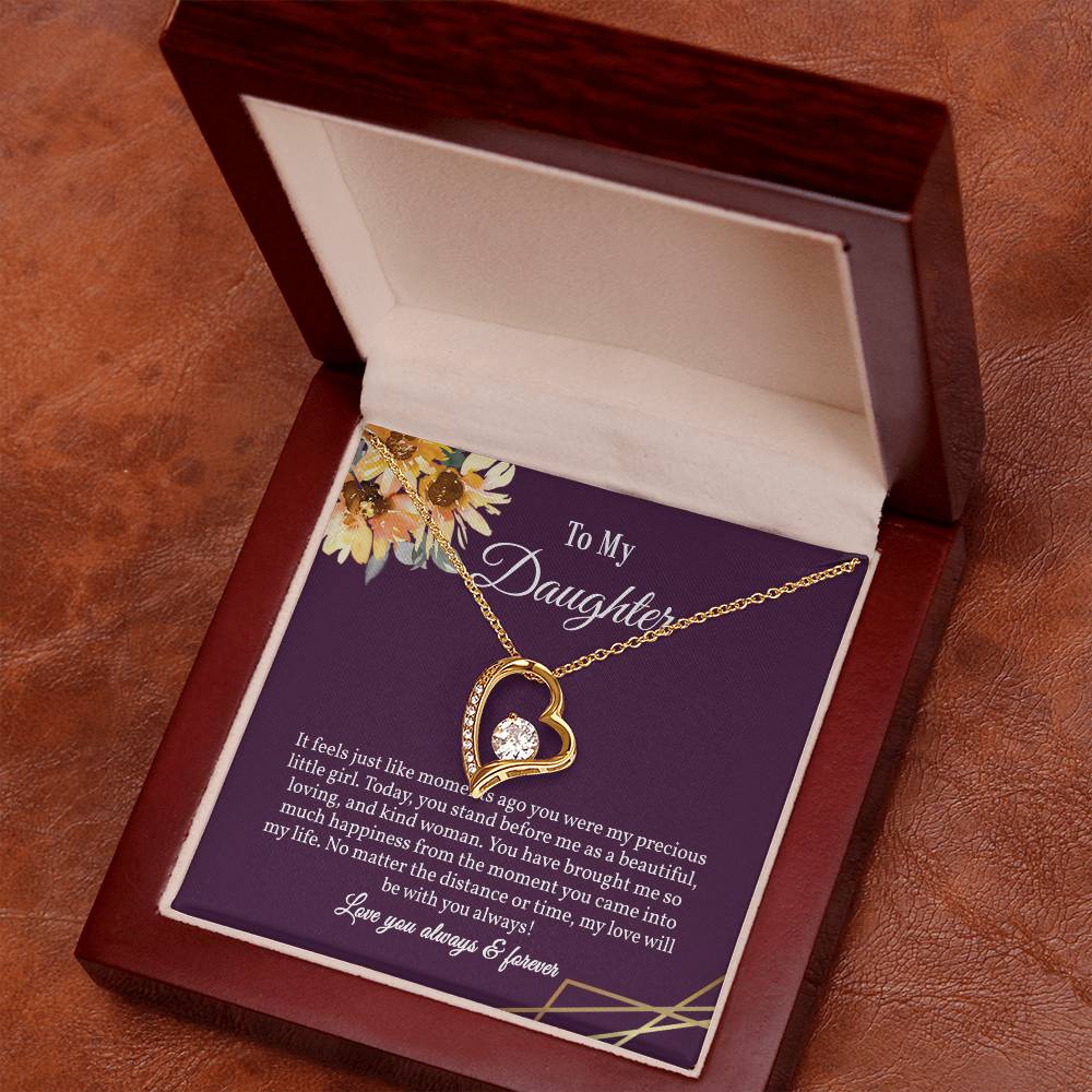 Forever Love Necklace for Daughter, Daughter Birthday / Graduation / Wedding Gift