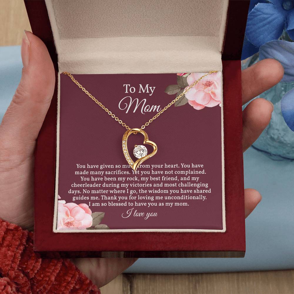 Forever Love Necklace for Mom, Gift for Mom From Daughter, Mom Gift from Son, Mom Necklace