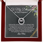 Lucky In Love Necklace for Daughter On Your Pregnancy, PREGNANT DAUGHTER GIFT FROM MOM, Pregnant Gift