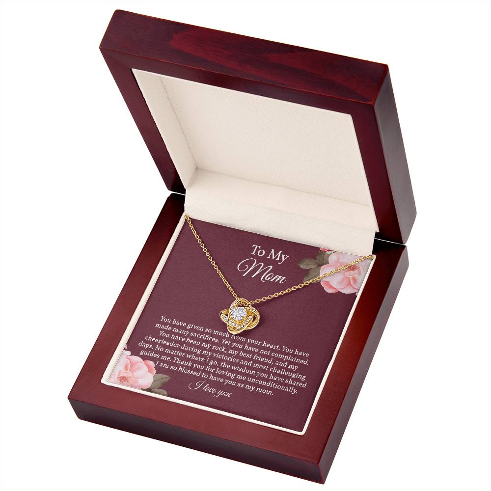 Love Knot Necklace for Mom, Mom Gift, Mother Daughter Gift, Mom Gift From Son, Mom Gift From Daughter