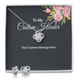 Elegant Necklace and Earring Set with Custom Message