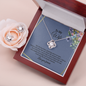 Elegant Love Knot Earring and Necklace Set for Wife