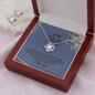 Elegant Love Knot Earring and Necklace Set for Wife