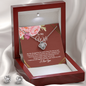 Elegant Love Knot Earring and Necklace Set for Wife