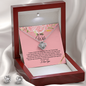 Elegant Love Knot Earring and Necklace Set for Wife