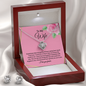Elegant Love Knot Earring and Necklace Set for Wife