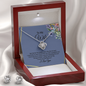 Elegant Love Knot Earring and Necklace Set for Wife