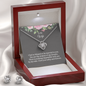 Elegant Love Knot Earring and Necklace Set for Wife