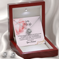 Elegant Love Knot Earring and Necklace Set for Wife