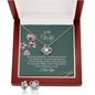 Elegant Love Knot Earring and Necklace Set for Wife