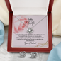 Elegant Love Knot Earring and Necklace Set for Wife