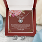 Elegant Love Knot Earring and Necklace Set for Wife