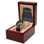 Men's Openwork Watch with Mahogany Style Luxury Box