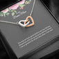 Stunning Two Hearts Necklace Gift for Bonus Mom