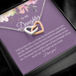 Interlocking Hearts Pendant Necklace for Daughter