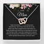 Two Hearts Necklace Gift for Mother of the Bride, Gift for Mom