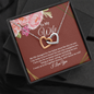 Stunning Interlocking Hearts Pendant Necklace for Wife