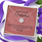 To My Beautiful Valentine Love Knot Necklace