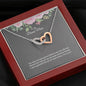 Stunning Two Hearts Necklace Gift for Bonus Mom