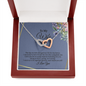 Interlocking Hearts Pendant Necklace for Wife