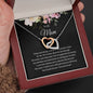 Two Hearts Necklace, Love Necklace Gift for Mom