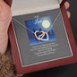 Two Hearts Necklace Gift for Her with Message Card