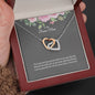 Stunning Two Hearts Necklace Gift for Bonus Mom