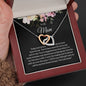 Two Hearts Necklace Gift for Mother of the Bride, Gift for Mom