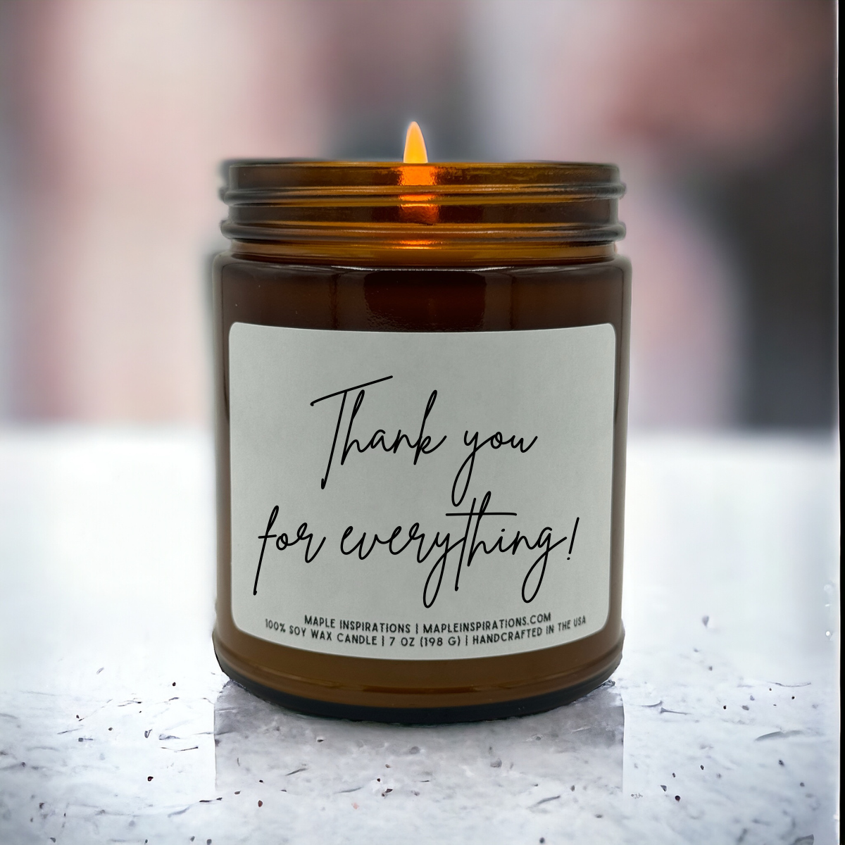 Thank you for everything Gift Thank you Gift Candle Teacher Appreciation Personalized Scented Candle Father&#39;s Day Gift Teachers Gifts Unique Gift for Her