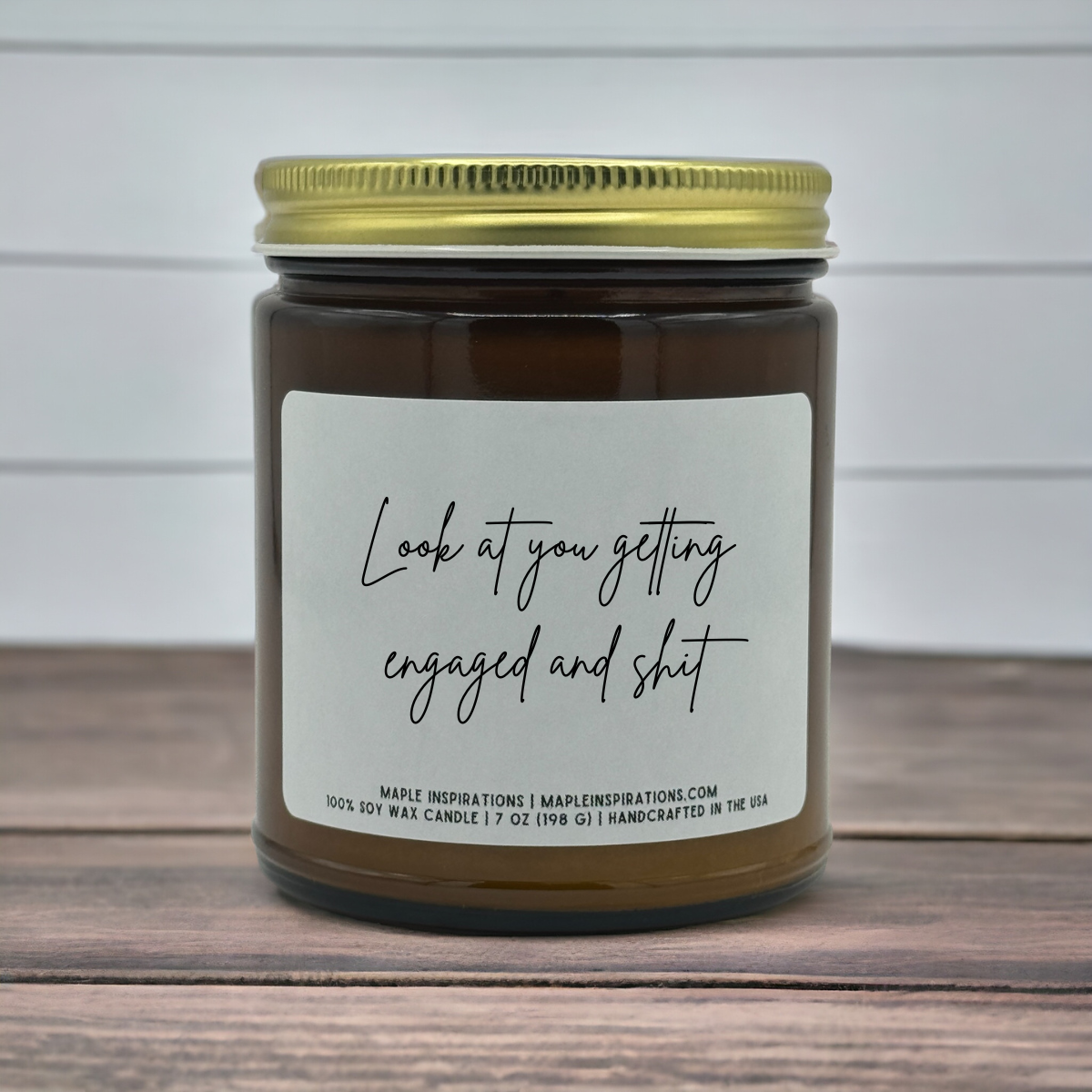 Engagement Gift Candle Look at You Getting Engaged and Shit Funny Candle  Personalized Engagement Gift for Couple Funny Engagement Gift