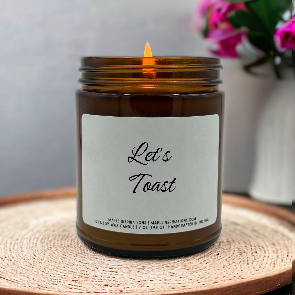 Bridesmaid Candle Let’s Toast Candle Bridesmaid Gift Personalized Bridesmaid Proposals Champagne Candle Custom Wedding Candle Bridesmaid