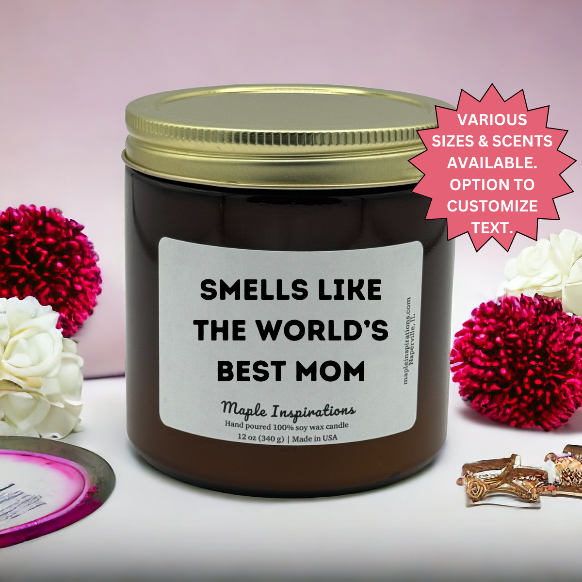 World&#39;s Best Mom, Gift For Mom, Candle For Mom, Mother&#39;s Day Gift