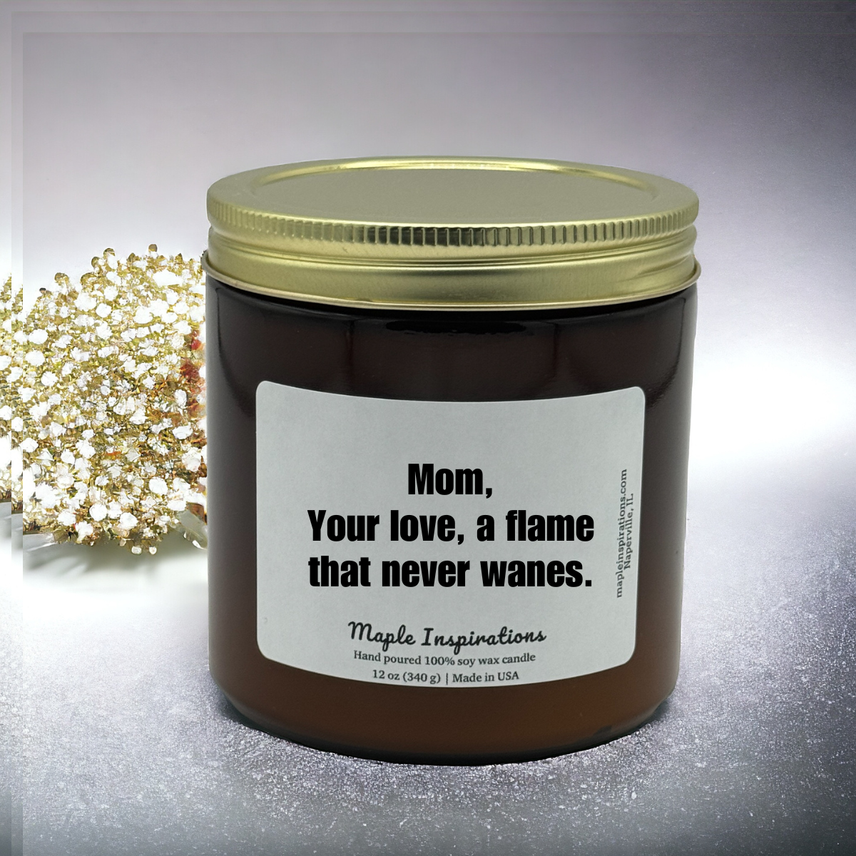 Mom your love a flams that never wanes candle for mom, mother&#39;s day gift for mom, wedding day mom gift ,mom birthday, mum