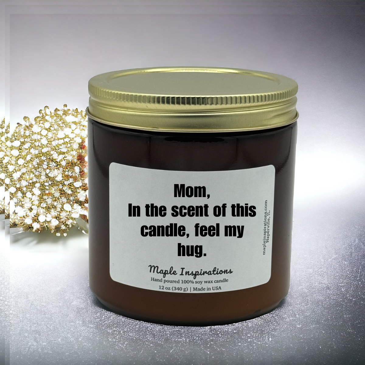 Personalized Mom In The Scent of This Candle, Feel My Hug Mom Gift, Mother&#39;s Day Gift for Mom, Wedding, Mom Gift ,Mom Birthday, Mum, Gift From Daughter / Son