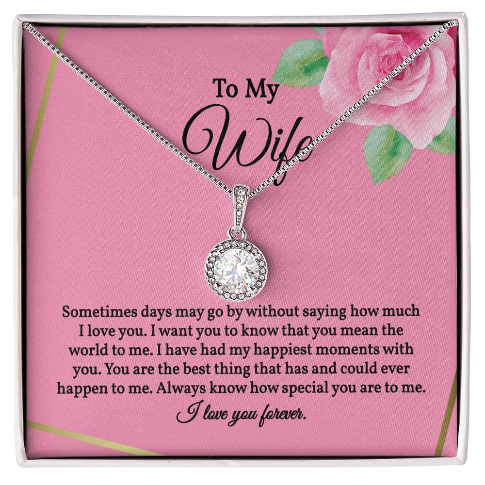 To My Wife, Gift for Wife, Necklace for Wife, Eternal Hope Necklace for Wife