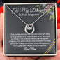 Lucky In Love Necklace for Daughter On Your Pregnancy, PREGNANT DAUGHTER GIFT FROM MOM, Pregnant Gift