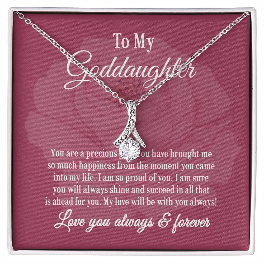 Alluring Beauty Necklace For Goddaughter, Goddaughter Baptism Gift From Godmother