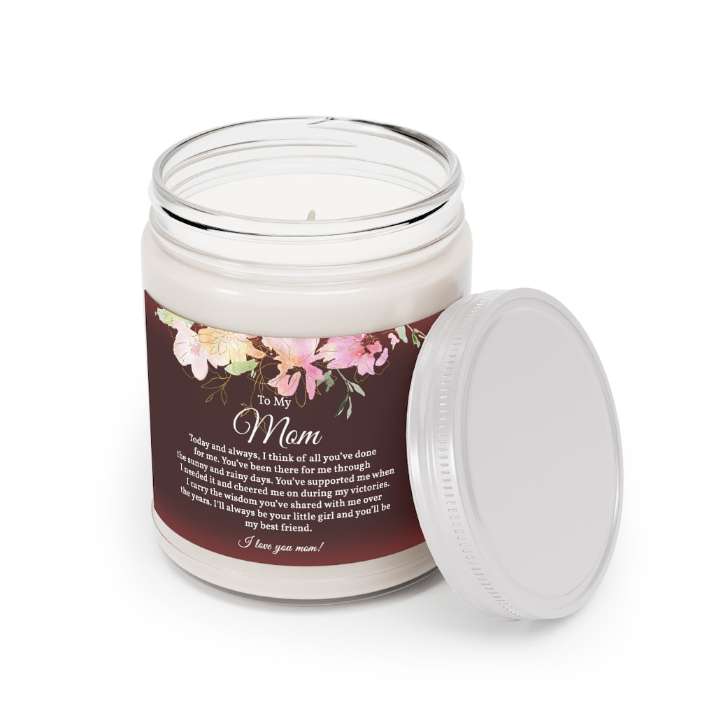 To Mom Message on Candle Jar with Aromatherapy Candle, 9oz