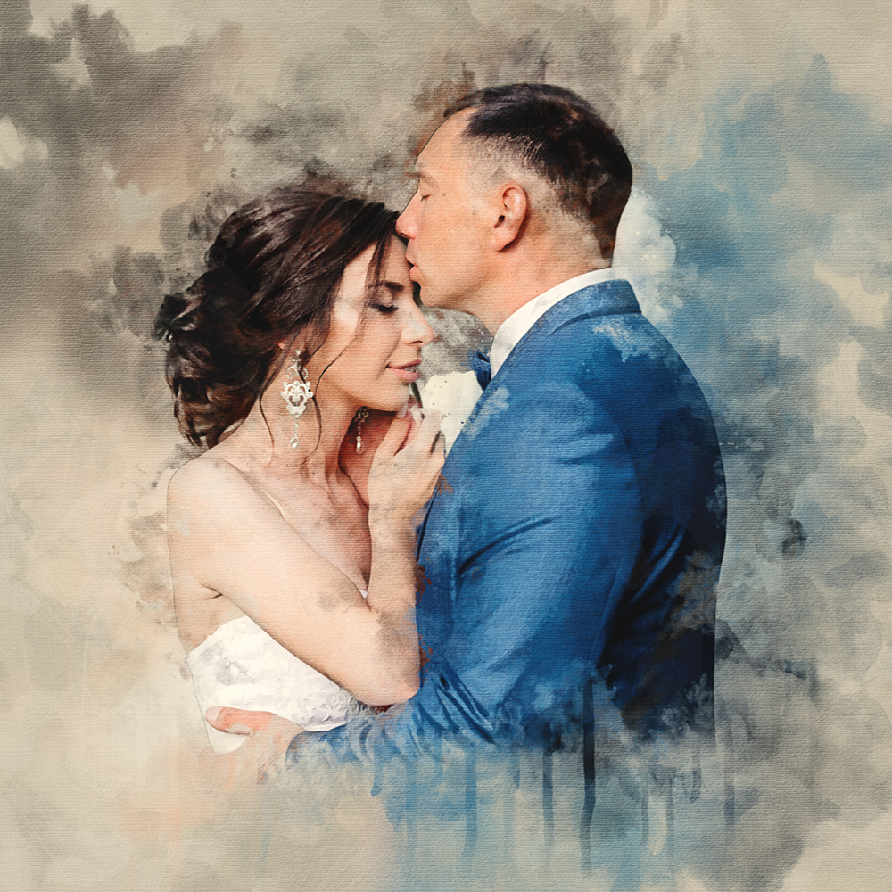 Elegant Ribbon Necklace with a Personalized Portrait