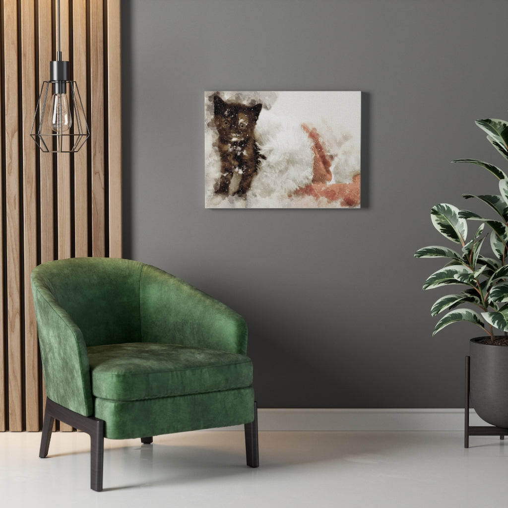 Personalized Pet Digital Watercolor Portrait on Canvas