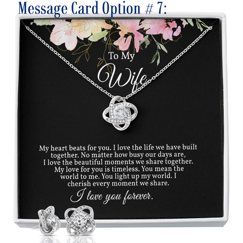 Elegant Love Knot Earring and Necklace Set for Her