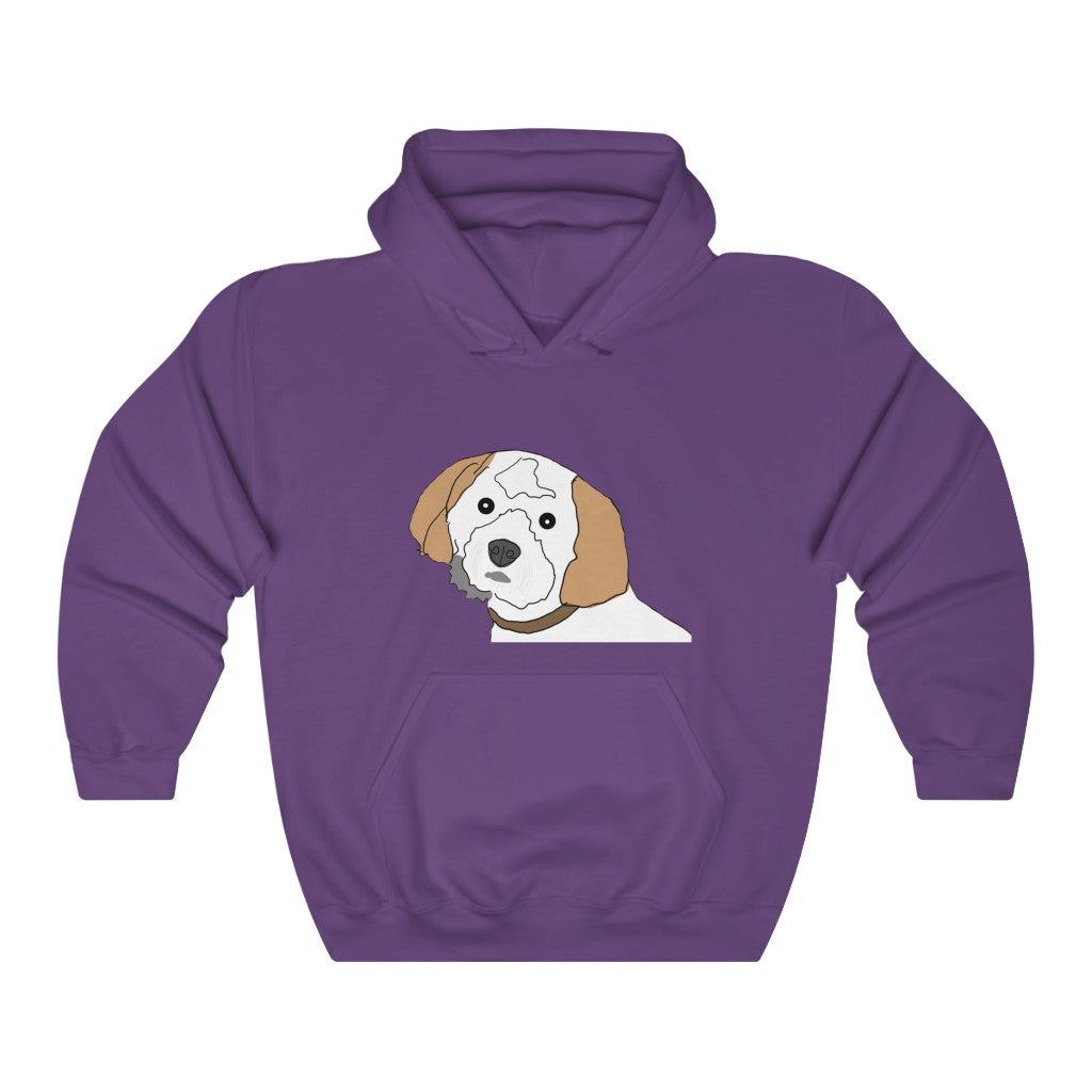 Personalized Hand Drawn Dog on Hooded Sweatshirt