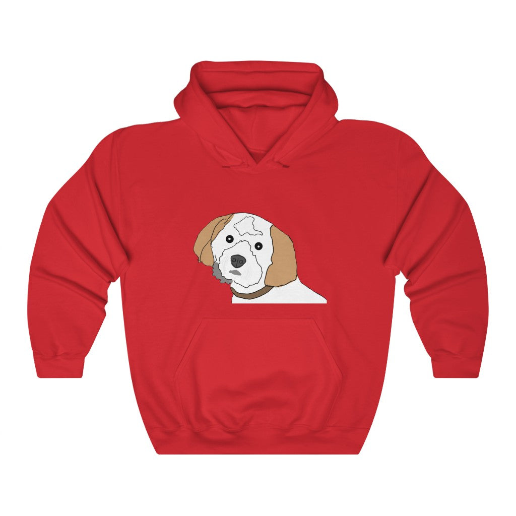 Personalized Hand Drawn Dog on Hooded Sweatshirt