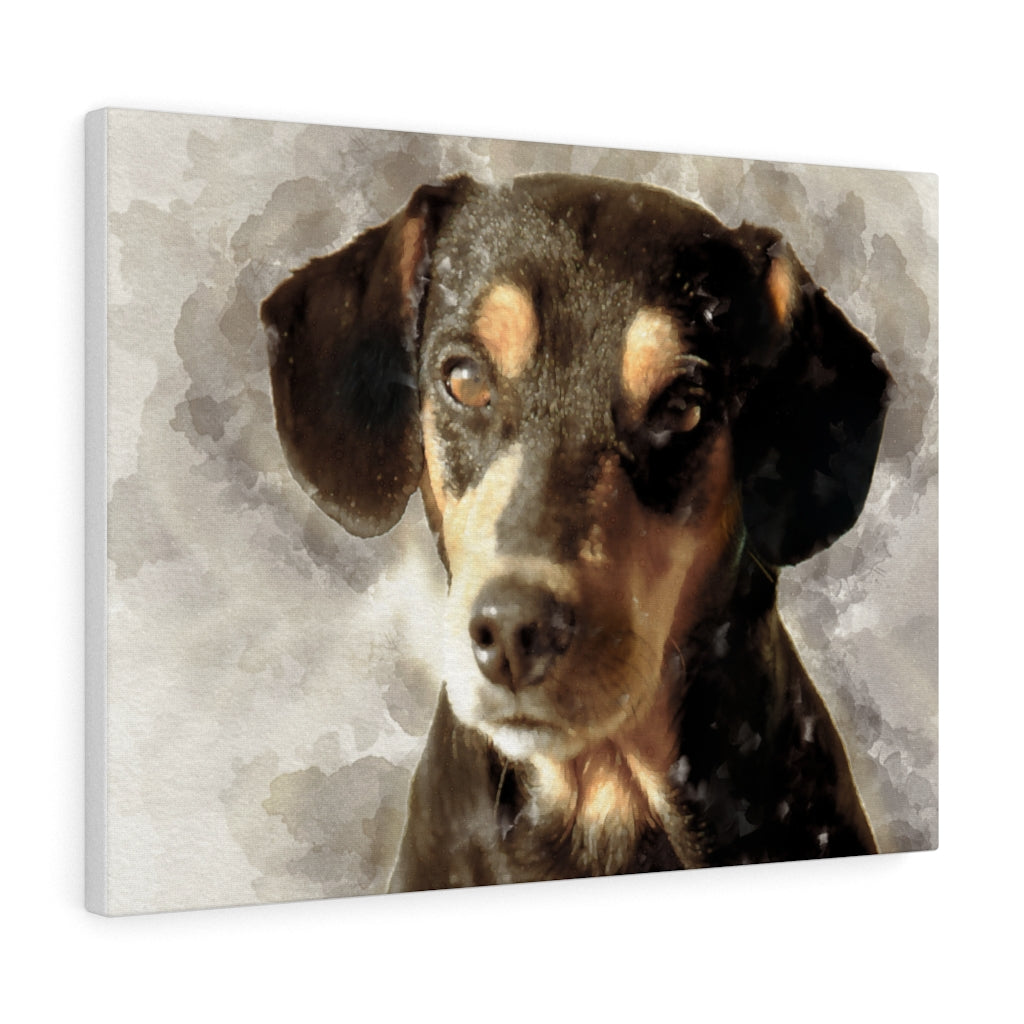 Personalized Pet Digital Watercolor Portrait on Canvas