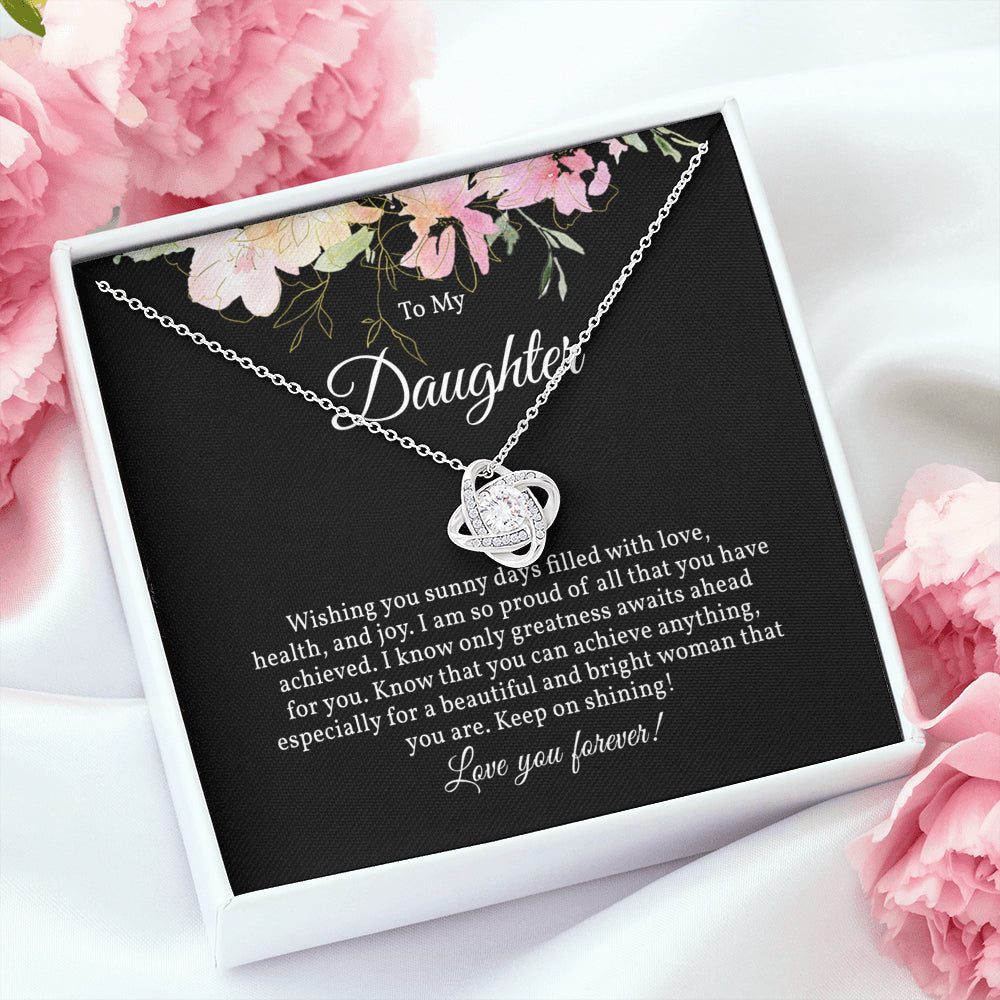 Elegant Love Knot Necklace for Daughter&#39;s Birthday / Holiday Gift