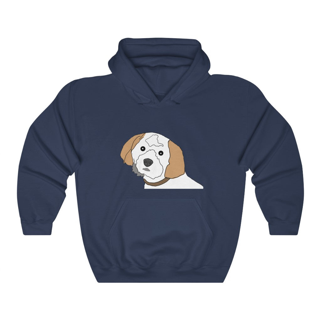 Personalized Hand Drawn Dog on Hooded Sweatshirt
