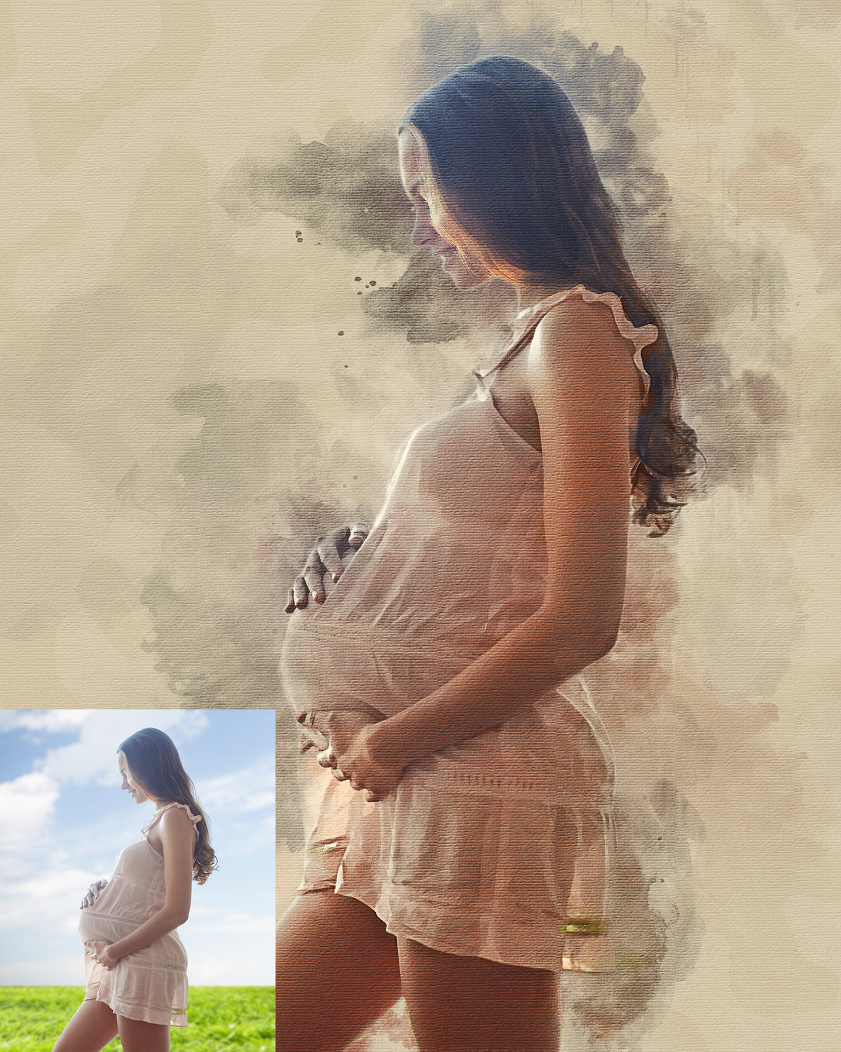 Personalized Watercolor Painting, Custom Watercolor Portrait From Photo