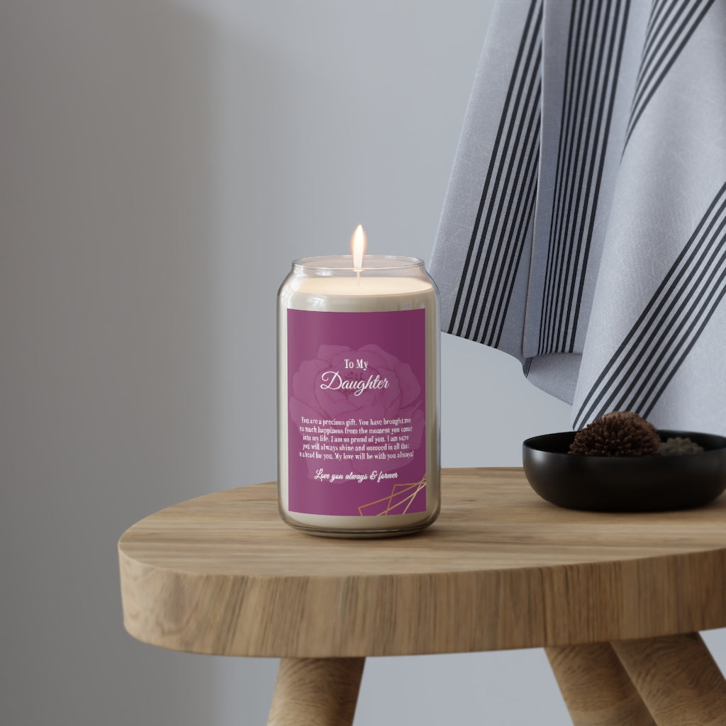 To My Daughter Candle Gift, Aromatherapy Candle, 13.75oz